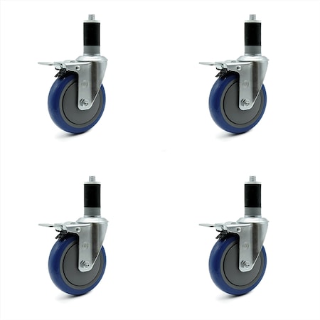 Service Caster Regency Work Table Total Locking Caster Replacement Set REG-SCC-EXTTL20S514-PPUB-BLUE-112-4